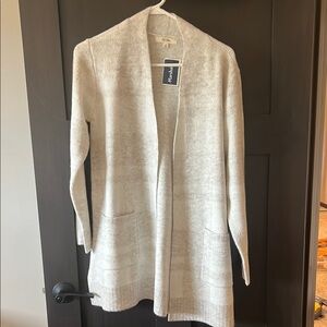 Cream plaid cardigan sweater Peyton Primrose - Small BNWT